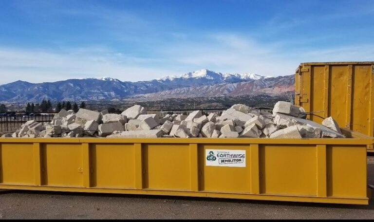 concrete dumpster